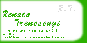 renato trencsenyi business card