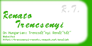 renato trencsenyi business card